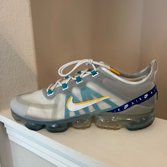 Nike Air VaporMax 2019 SE White Wolf Grey Blue Men's Size 12 CI1240-102 Sneakers - Picture 4 of 9